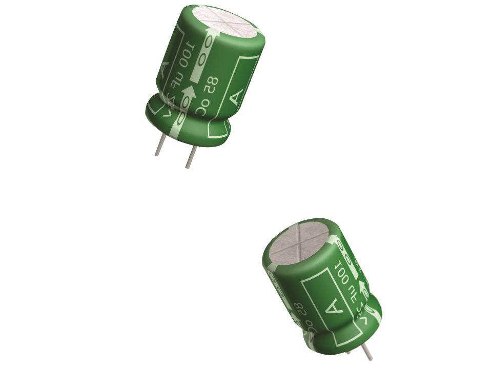 two green capacitor